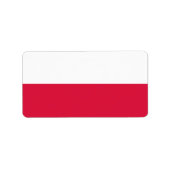 Flag of Poland custom-cut  ラベル (正面)