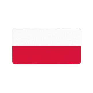 Flag of Poland custom-cut  ラベル