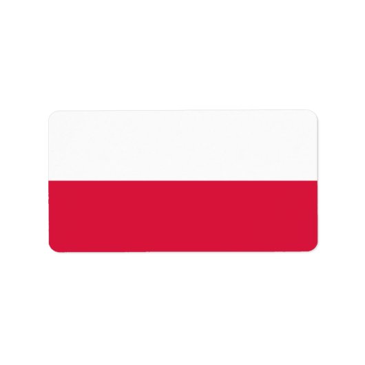 Flag of Poland custom-cut  ラベル (正面)