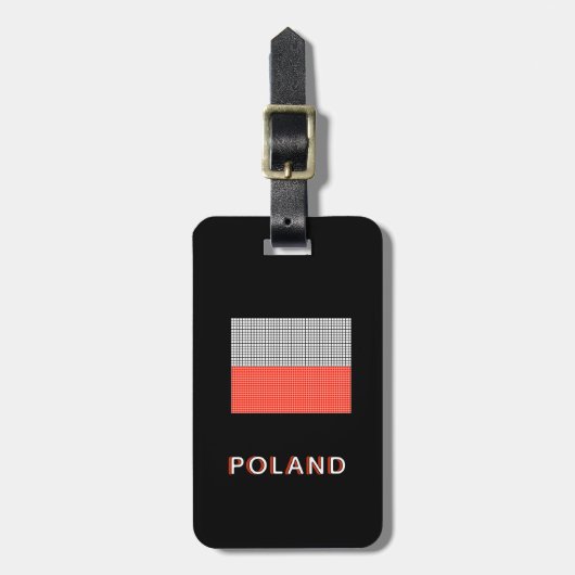 Flag of Poland Luggage Tag ラゲッジタグ (正面縦)