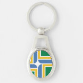 Flag of Portland, Oregon Keychain キーホルダー (正面)