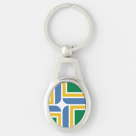 Flag of Portland, Oregon Keychain キーホルダー (正面)