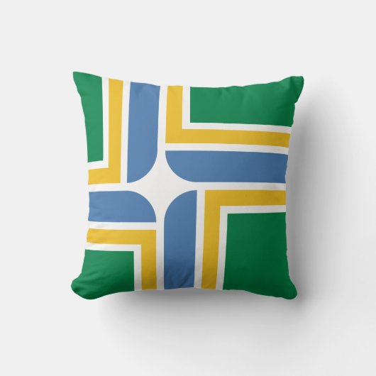 Flag of Portland, Oregon Throw Pillow クッション (正面)