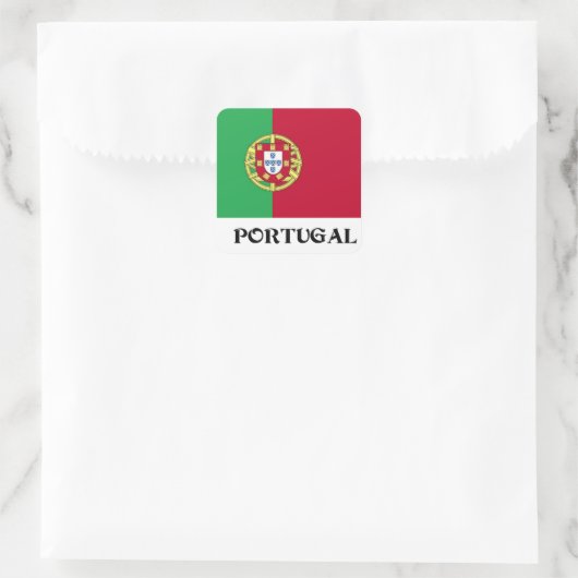 Flag of Portugal スクエアシール (バッグ)