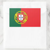 Flag of Portugal 長方形シール (バッグ)