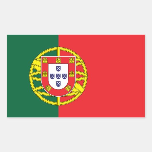 Flag of Portugal 長方形シール (正面)