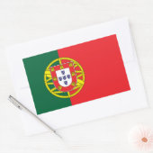 Flag of Portugal 長方形シール (封筒)