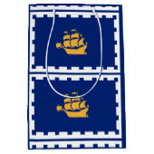 Flag of Quebec City Medium Gift Bag ミディアムペーパーバッグ (正面)