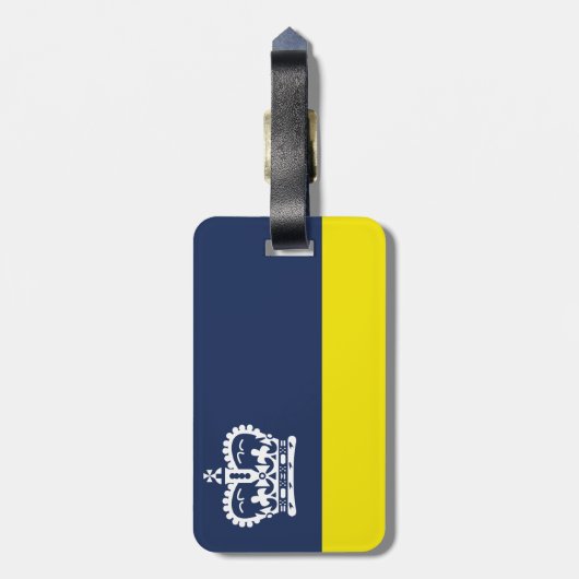 Flag of Regina, Saskatchewan ラゲッジタグ (裏面縦)