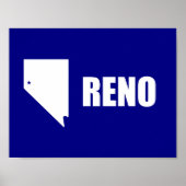 Flag of Reno, Nevada Poster ポスター (正面)