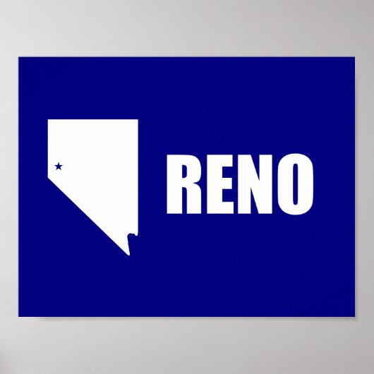 Flag of Reno, Nevada Poster ポスター (正面)