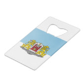 Flag of Riga, Latvia Credit Card Bottle Opener クレジットカード栓抜き (正面アングル)