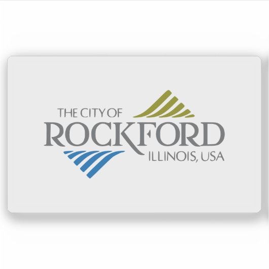 Flag of Rockford, Illinois, USA シール (正面)