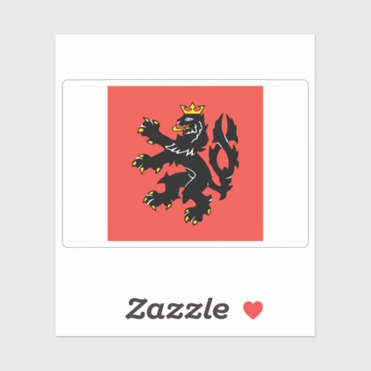 Flag of Rožnov pod Radhoštěm, Czech Republic シール (シート)