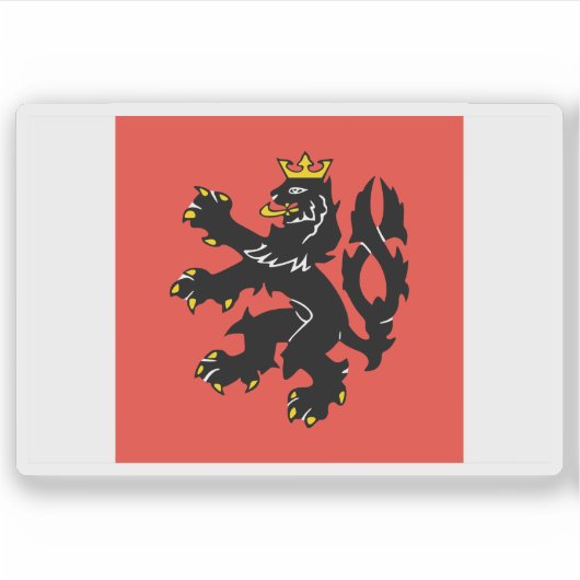 Flag of Rožnov pod Radhoštěm, Czech Republic シール (正面)