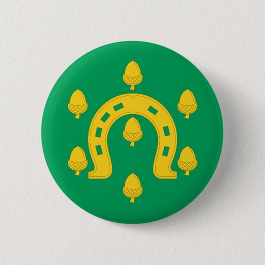 Flag of Rutland Pinback Button 缶バッジ (正面)