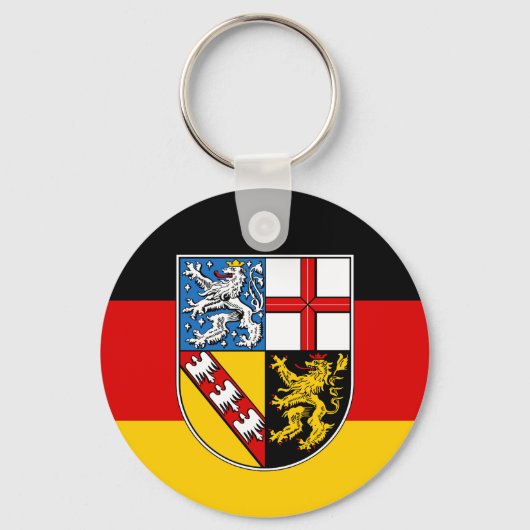 Flag of Saarland Keychain キーホルダー (正面)
