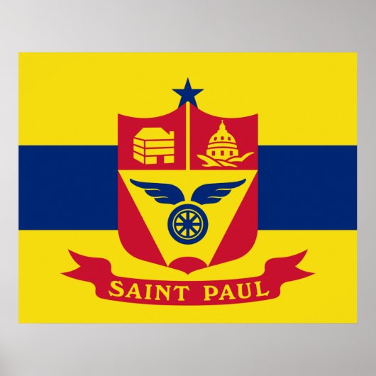 Flag of Saint Paul (Minnesota) ポスター (正面)