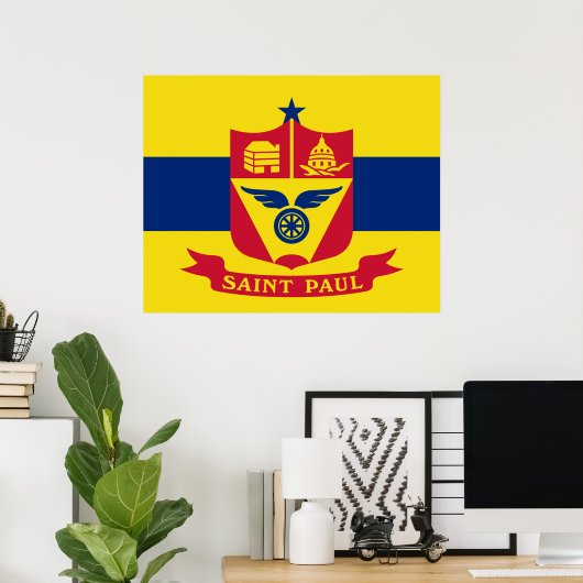 Flag of Saint Paul (Minnesota) ポスター (ホームオフィス)