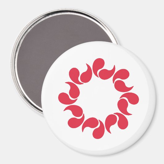 Flag of Saitama Prefecture, Japan マグネット (正面/裏面)