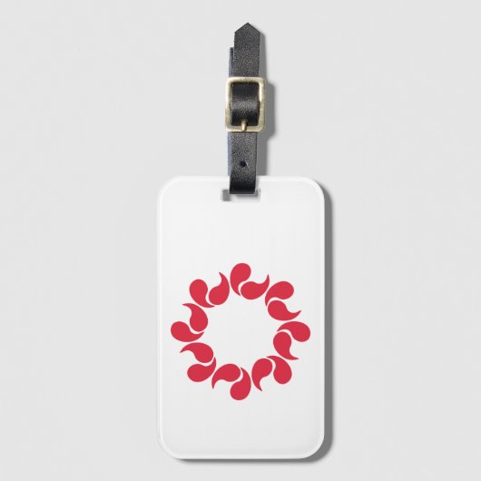 Flag of Saitama Prefecture, Japan ラゲッジタグ (正面縦)