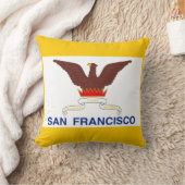 Flag of San Francisco, California Throw Pillow クッション (ブランケット)