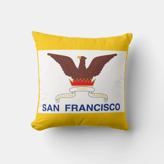 Flag of San Francisco, California Throw Pillow クッション (正面)