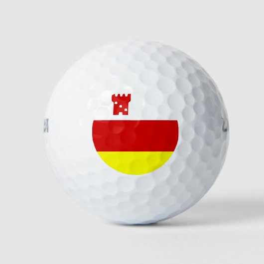 Flag of Santa Barbara, California Golf Balls ゴルフボール (正面)