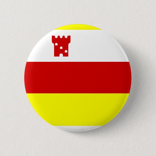 Flag of Santa Barbara, California Pinback Button 缶バッジ (正面)