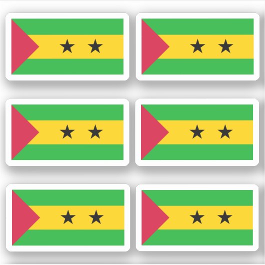 Flag of São Tomé and Príncipe - a collection Stick シール (正面)
