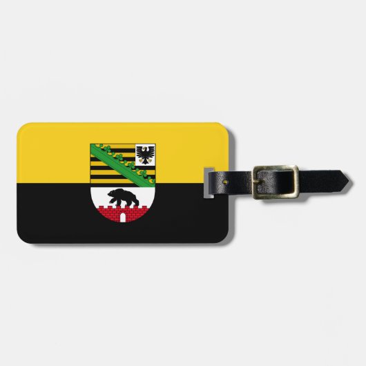 Flag of Saxony-Anhalt Luggage Tag ラゲッジタグ (正面横)