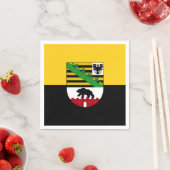 Flag of Saxony-Anhalt Paper Napkins スタンダードカクテルナプキン (インサイチュ)