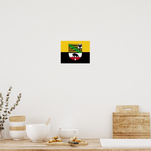 Flag of Saxony-Anhalt Poster ポスター (キッチン)