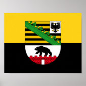 Flag of Saxony-Anhalt Poster ポスター (正面)