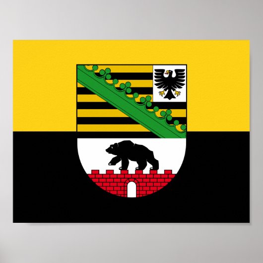 Flag of Saxony-Anhalt Poster ポスター (正面)