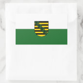 Flag of Saxony Rectangular Sticker 長方形シール (バッグ)