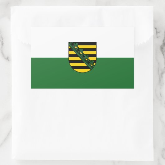 Flag of Saxony Rectangular Sticker 長方形シール (バッグ)