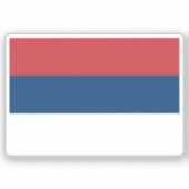 Flag of Serbia custom-cut シール (正面)