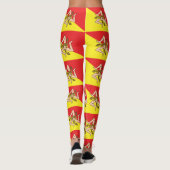 Flag of Sicily All-Over Print Trinacria Leggings レギンス (裏面)