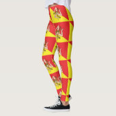 Flag of Sicily All-Over Print Trinacria Leggings レギンス (左)