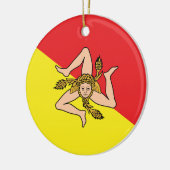 Flag of Sicily - Sicilian  セラミックオーナメント (左)