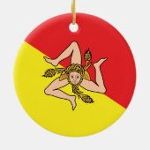 Flag of Sicily - Sicilian  セラミックオーナメント (裏面)