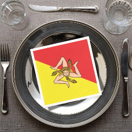 Flag of Sicily Sicilian Party & Dinner スタンダードカクテルナプキン
