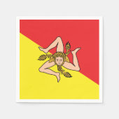 Flag of Sicily Sicilian Party & Dinner スタンダードカクテルナプキン (正面)