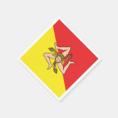 Flag of Sicily Sicilian Party & Dinner スタンダードカクテルナプキン (角)