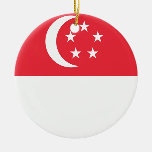 Flag of Singapore セラミックオーナメント (正面)