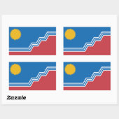 Flag of Sioux Falls, South Dakota 長方形シール (シート)