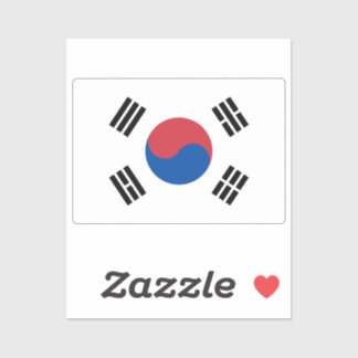 Flag of South Korea custom-cut  シール