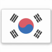 Flag of South Korea custom-cut  シール (正面)