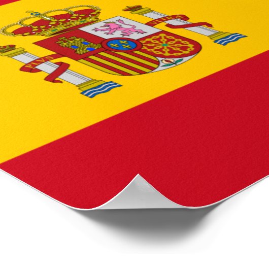 Flag of Spain Poster ポスター (角)